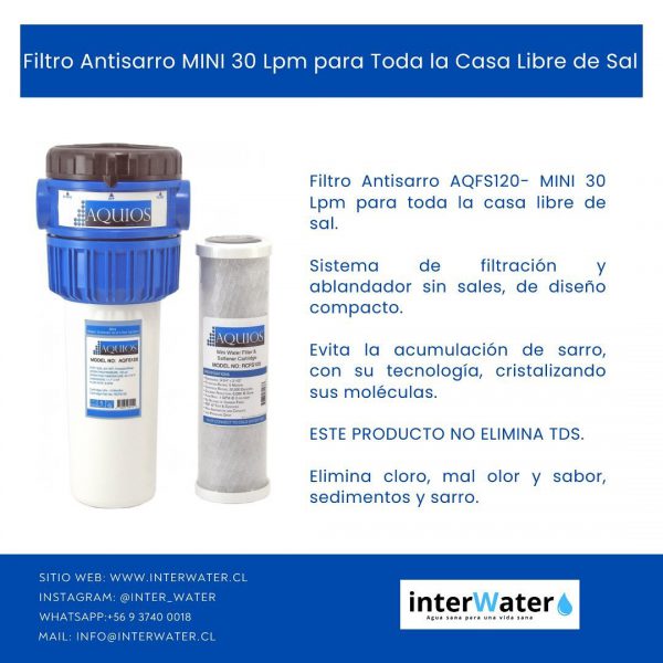 Filtro Antisarro MINI 30 Lpm Para Toda La Casa Libre De Sal - Image 2