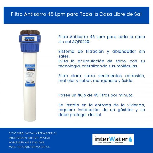 Filtro Antisarro 45 Lpm Para Toda La Casa Libre De Sal - Image 2