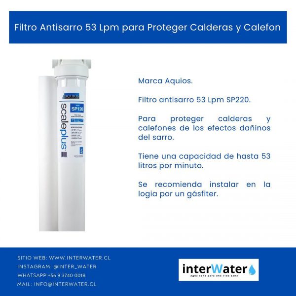 Filtro Antisarro 53 Lpm Para Proteger Calderas Y Calefones - Image 2