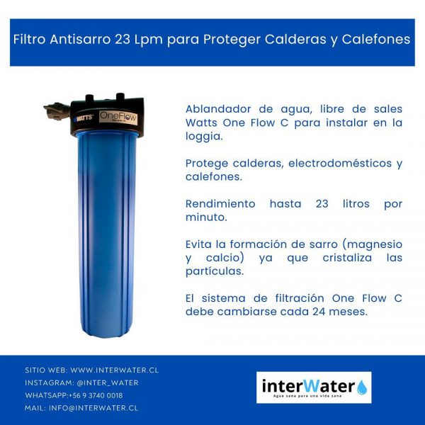 Filtro Antisarro 23 Lpm Para Proteger Calderas Y Calefones - Image 2