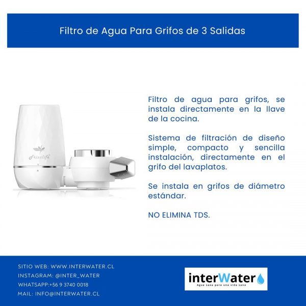 Filtro De Agua Para Grifos De 3 Salidas - Image 2