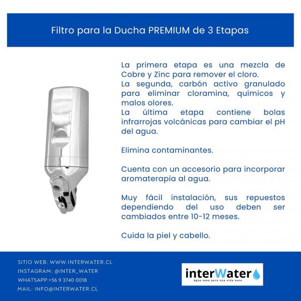 Filtro Para La Ducha PREMIUM De 3 Etapas - Image 2