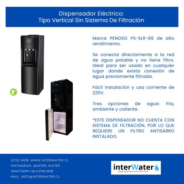 Dispensador De Agua Tipo Vertical Sin Sistema De Filtración - Image 2