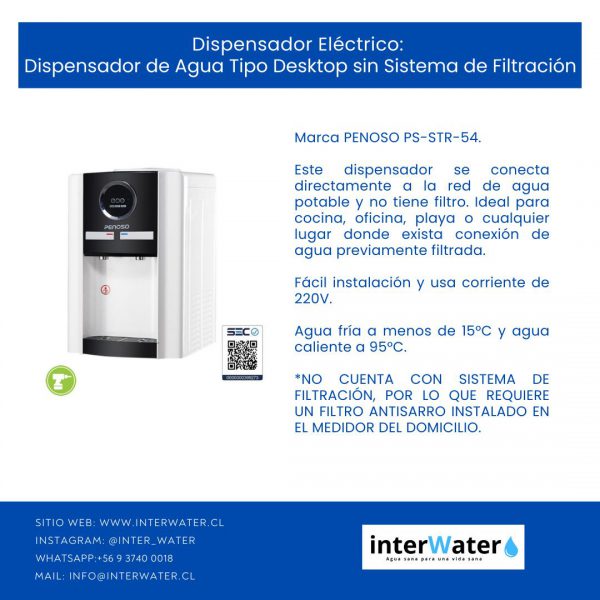 Dispensador De Agua Tipo Desktop Sin Sistema De Filtración - Image 2