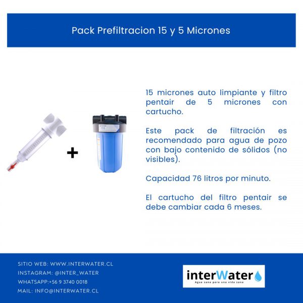 Pack Prefiltracion 15 Y 5 Micrones PENTAIR - Image 2